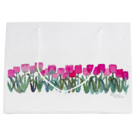 Pink Tulip Geschenktasche Große Geschenktüte