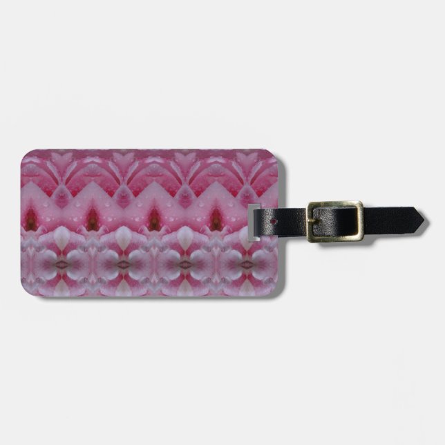 Pink Tulip Ikat 5 Gepäckanhänger (Vorderseite horizontal)