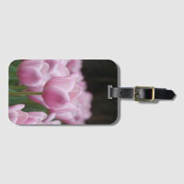 Pink tulip luggage tag gepäckanhänger