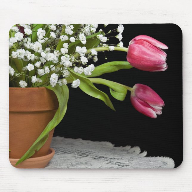 Pink Tulip Mousepad (Vorne)