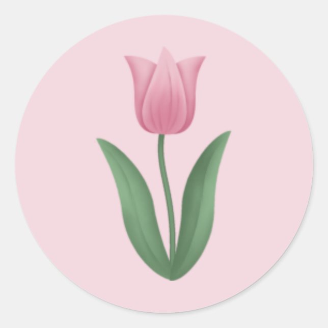 Pink Tulip Stickers (Vorderseite)