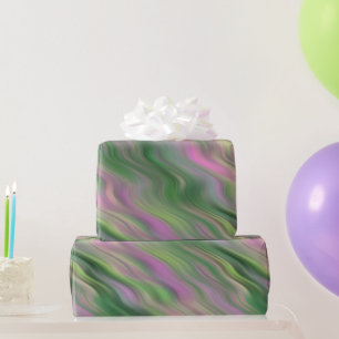 Pink Tulip Wavy Textur Geschenkpapier