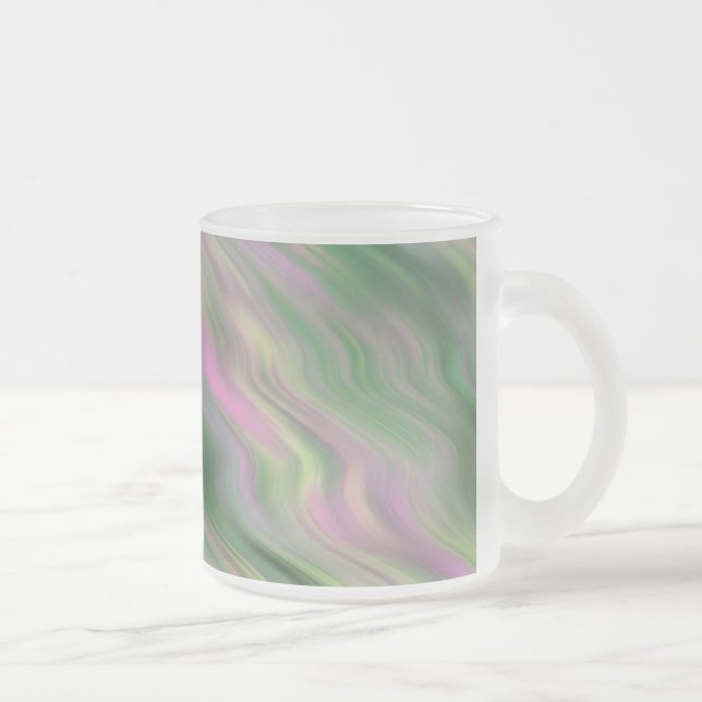 Pink Tulip Wavy Textur Mattglastasse (Rechts)