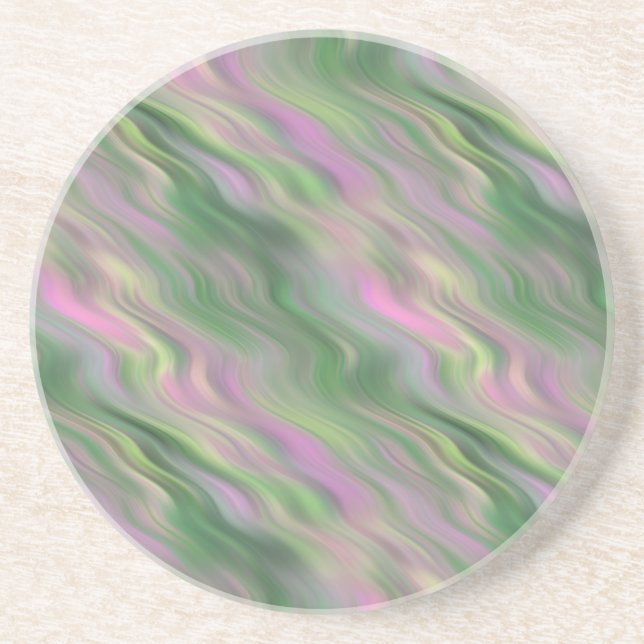 Pink Tulip Wavy Textur Untersetzer (Vorne)