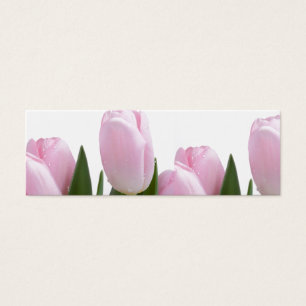 PINK TULIP WEDDING FAVOR CARD