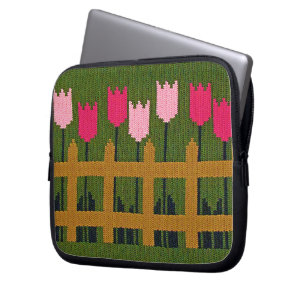 Pink Tulips Artisan Crochet Imprimer sac électroni