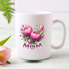 Pink Tulips Bouquet - MAMA Kaffeetasse