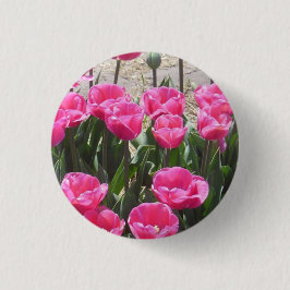 Pink Tulips Button