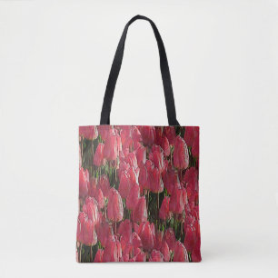 Pink Tulips Floral Tasche