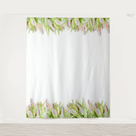 Pink Tulips | Hintergrund des Hochzeitsstils Wandteppich