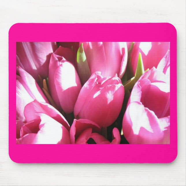 Pink Tulips Mousepad (Vorne)