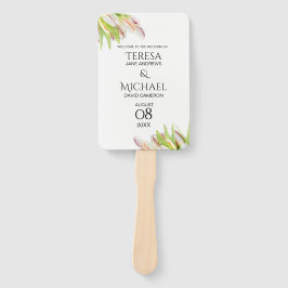 Pink Tulips Personalisiertes Programm Hochzeit Fächer