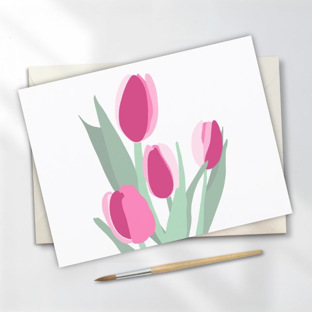 Pink Tulips Postkarte (Von Creator hochgeladen)