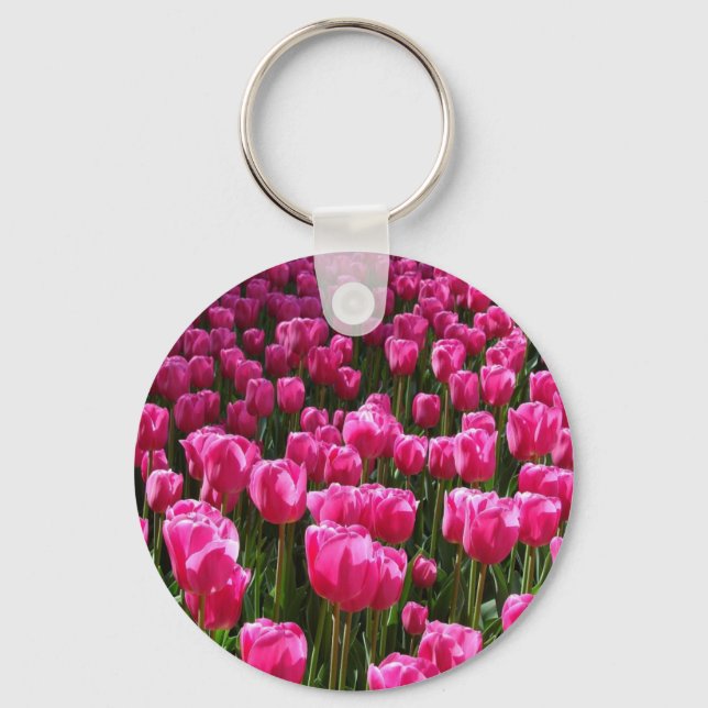 Pink Tulips Schlüsselanhänger (Vorderseite)