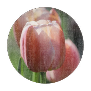 Pink Tulips Schneidebrett