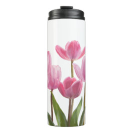 Pink Tulips Thermosbecher