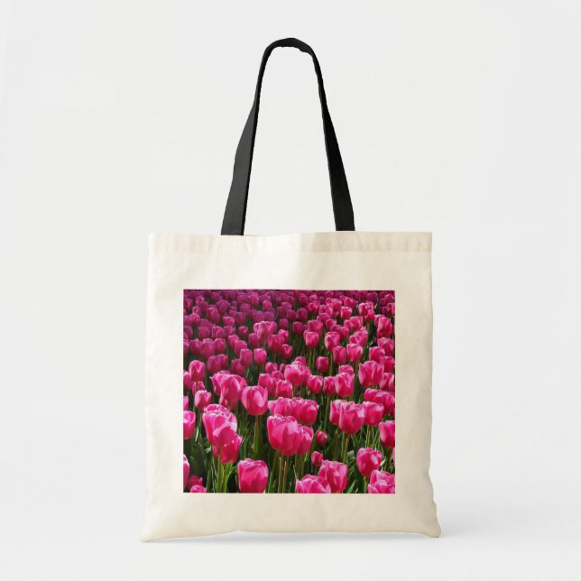 Pink Tulips Tragetasche (Vorne)