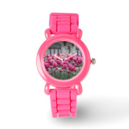 Pink Tulips Watch Armbanduhr