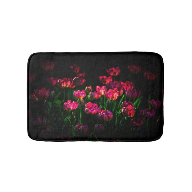Pink-Tulpe-Blume Badematte (Vorderseite)