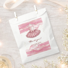 Pink Tutu Gold Glitzer Kinderdusche Geschenktütchen