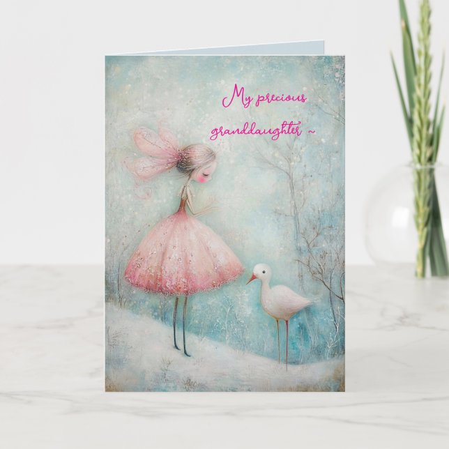 PINK TUTU GRANDDAUGHTER CARTE D'ANNIVERSAIRE (Devant)