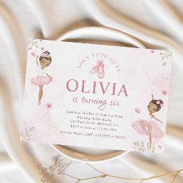 Pink Tutu Niedlich Ballet Dancer Ballerina Geburts Einladung