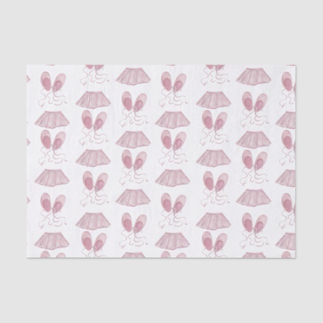 Pink Tutus Ballet Slippers Tanz Weiß Seidenpapier (Vorderseite)