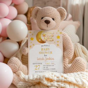 Pink Twinkle Twinkle Star Baby Dusche Einladung