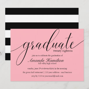 Pink-Typografie-Abschluss Einladung