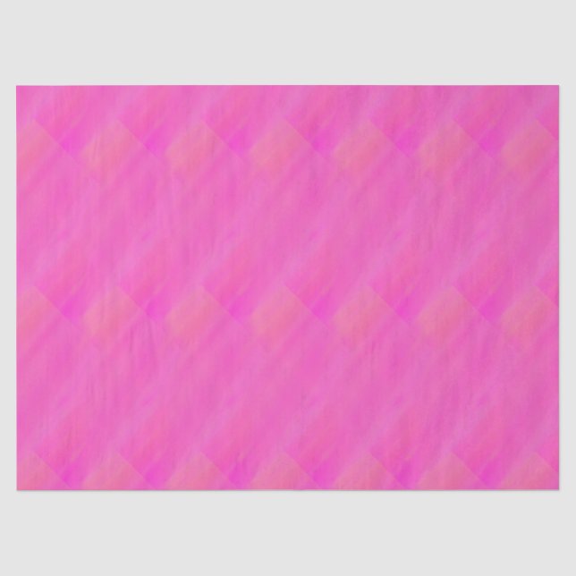 Pink u. hellorangees geometrisches Seidenpapier (Vorderseite)