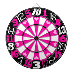 Pink u. Schwarzes Dartscheibe