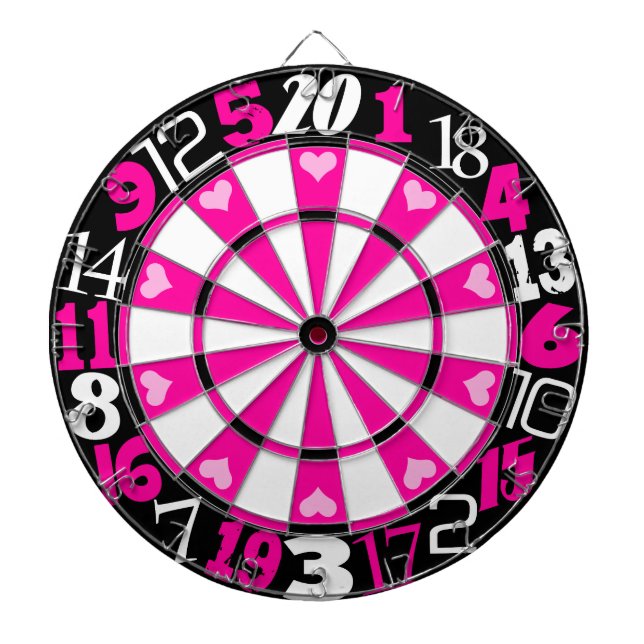 Pink u. Schwarzes Dartscheibe (vorne)