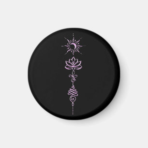 Pink Unalome Gruppe Magnet