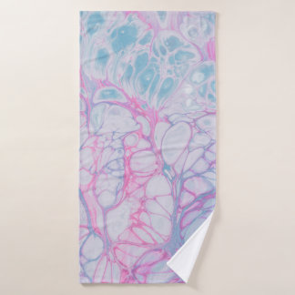 PINK UND AQUAMARINE ABSTRAKTE MALERIE BADEHANDTUCH