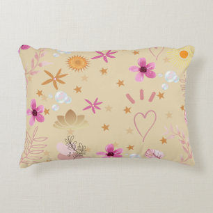 PINK UND BEIGE-HALBPILLOW DEKOKISSEN