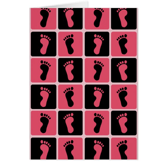 Pink und Black Baby Footprints (Vorne)