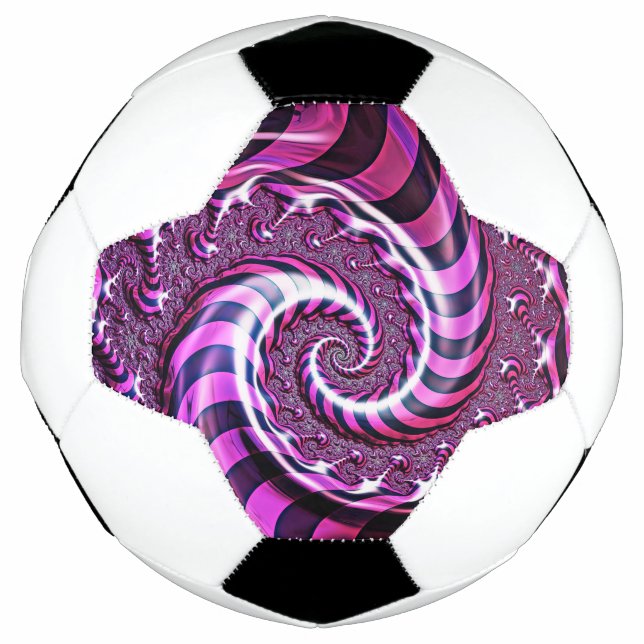 Pink und Black Spiral Illusion Fußball (Vorderseite)