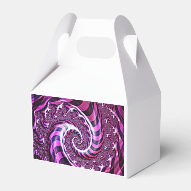 Pink und Black Spiral Illusion Geschenkschachtel (Vorderseite)