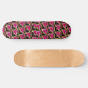 Pink und Black Tribal Muster Skateboard