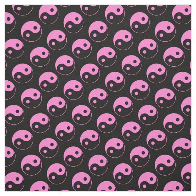 Pink und Black Yin Yang Muster Stoff (Muster)