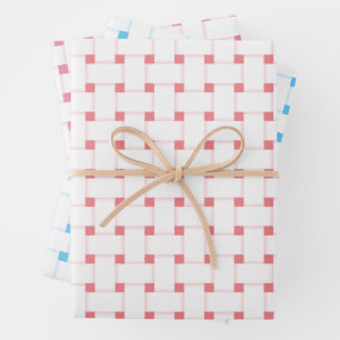 Pink und blau abändern geschenkpapier set