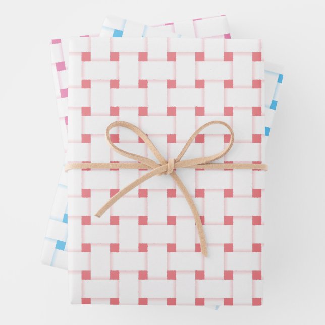 Pink und blau abändern geschenkpapier set (Beispiel)