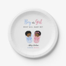 Pink und Blau Afroamerikanische Baby-Geschlechtsen