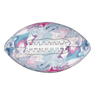 Pink und blau flüssiges Acrylkissen Football