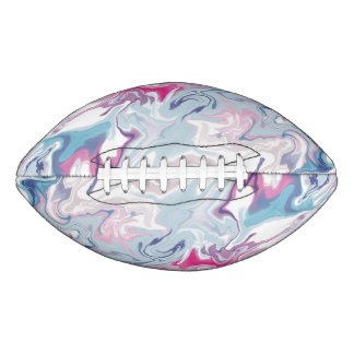 Pink und blau flüssiges Acrylkissen Football