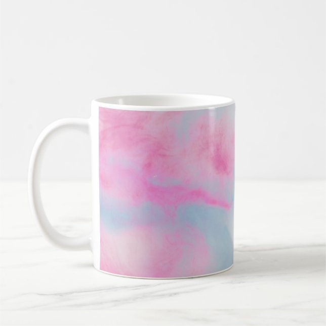 PINK UND BLAUER HINTERGRUND KAFFEETASSE (Links)