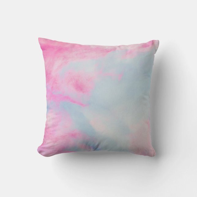 PINK UND BLAUER HINTERGRUND KISSEN (Vorderseite)