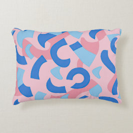 Pink und Blue Doodle Muster Dekokissen