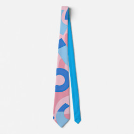 Pink und Blue Doodle Muster Krawatte