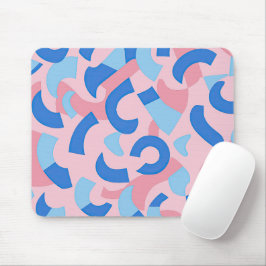 Pink und Blue Doodle Muster Mousepad